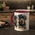 Rottweiler Pupies - Color Accent Mugs, 11oz